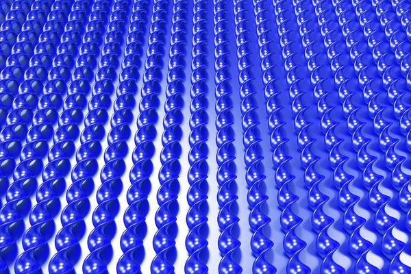 Palos espirales de plástico azul sobre fondo azul —  Fotos de Stock