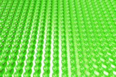 Yeşil zemin üzerine yeşil plastik spiral sopa