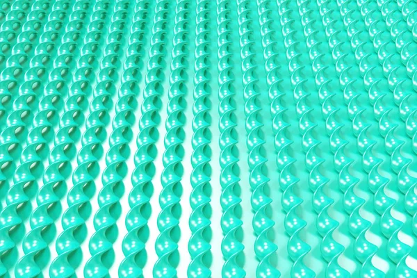 Palos espirales de plástico azul sobre fondo azul —  Fotos de Stock