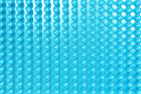 Blue plastic spiral sticks on blue background — Stock Photo, Image