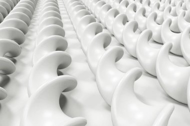 Beyaz arka plan üzerinde beyaz plastik spiral sopa