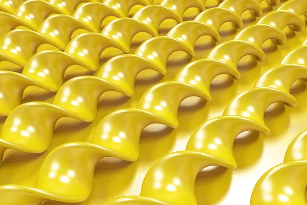 Palos espirales de plástico amarillo sobre fondo amarillo — Foto de Stock
