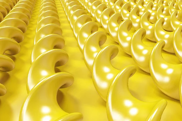 Жовті пластикові спіральні палички на жовтому тлі — стокове фото