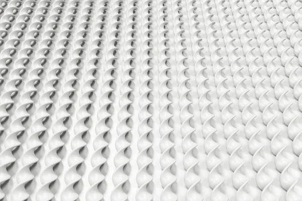 白い背景に白いプラスチック製スパイラル棒 — ストック写真