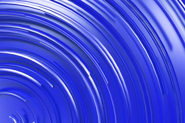 Spirale concentrique bleue sur fond bleu — Photo