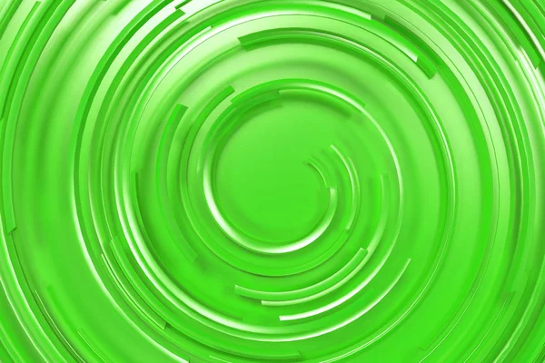 在绿色背景上的绿色同心螺旋 — 图库照片