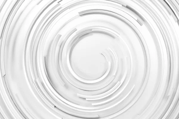 Spirale concentrique blanche sur fond blanc — Photo