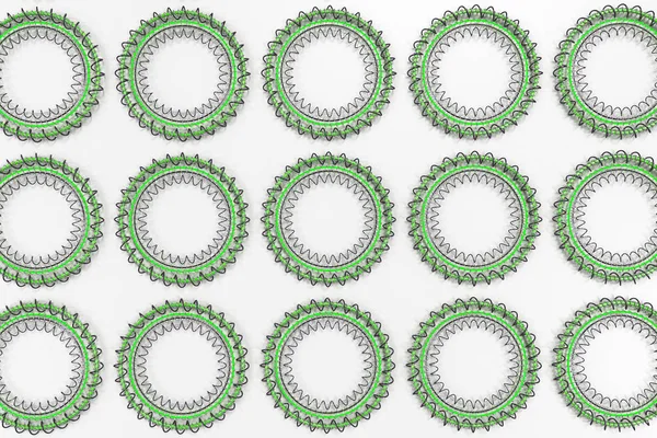 Minta a koncentrikus gyűrűk és spirálok fehér alakzatok — Stock Fotó