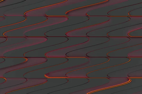Μοτίβο μαύρο στριμμένα διέλασης σχήματα με πορτοκαλί λαμπερό lin — Φωτογραφία Αρχείου