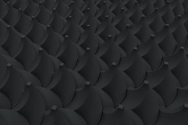 Desen siyah bükülmüş piramit şekil