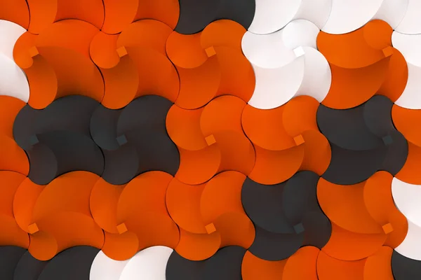 Patrón de negro, blanco y naranja formas piramidales retorcidas — Foto de Stock