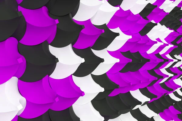 Візерунок чорної, білої та фіолетової форми піраміди — стокове фото