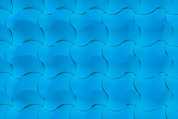 Modèle de formes pyramidales torsadées bleues — Photo