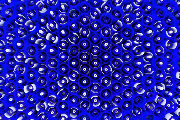 Patrón de tubos de colores, elementos cuadrados repetidos, hexago blanco —  Fotos de Stock