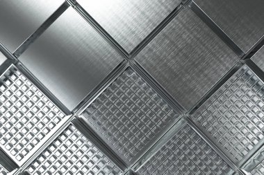 Fırça kare metalden yapılmış fütüristik endüstriyel arka plan 