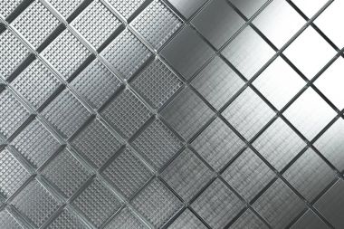 Fırça kare metalden yapılmış fütüristik endüstriyel arka plan 