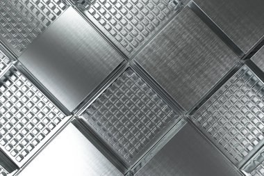 Fırça kare metalden yapılmış fütüristik endüstriyel arka plan 