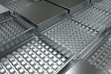 Fırça kare metalden yapılmış fütüristik endüstriyel arka plan 