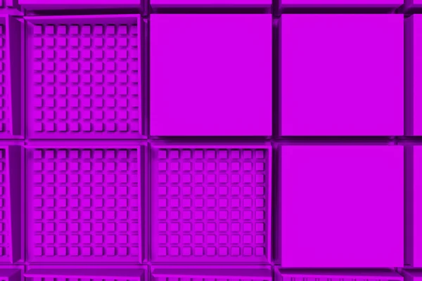 Fond industriel futuriste fait de formes carrées violettes — Photo