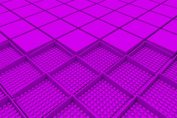 Futuristischer industrieller Hintergrund aus violetten quadratischen Formen — Stockfoto