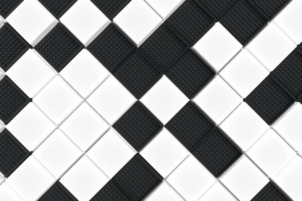 Futuristischer industrieller Hintergrund aus schwarz-weißem Quadrat — Stockfoto
