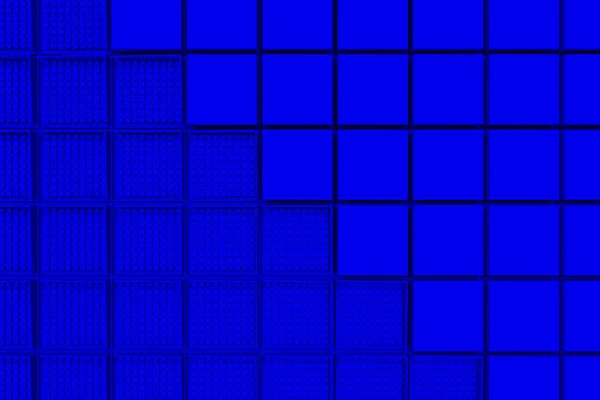 Fond industriel futuriste fait de formes carrées bleues — Photo