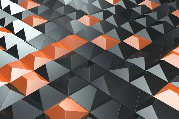 Patrón de formas piramidales negro y naranja —  Fotos de Stock