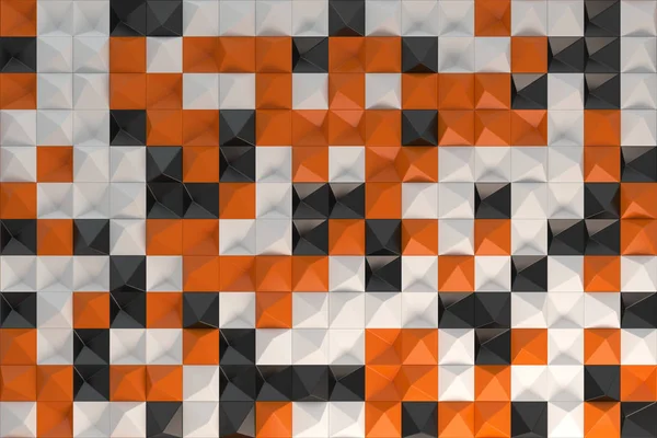 Patrón de negro, blanco y naranja pirámide formas — Foto de Stock