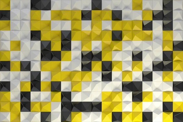 Черная, белая и жёлтая пирамиды — стоковое фото