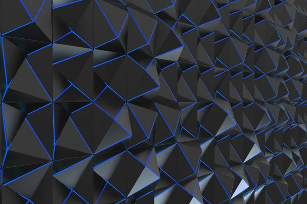 Pattern of black pyramid shapes — Stock Photo, Image