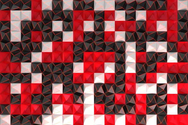 Μοτίβο σχήματα πυραμίδας μαύρο, άσπρο και κόκκινο — Φωτογραφία Αρχείου