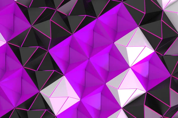 Patrón de negro, blanco y violeta pirámide formas —  Fotos de Stock