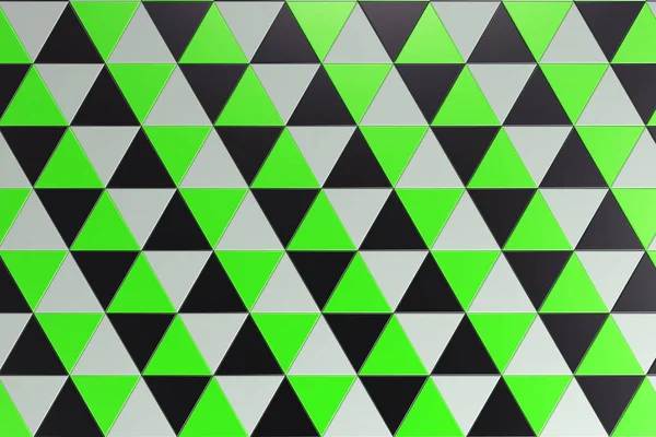 黑色、 白色和绿色的三角形棱镜的模式 — 图库照片