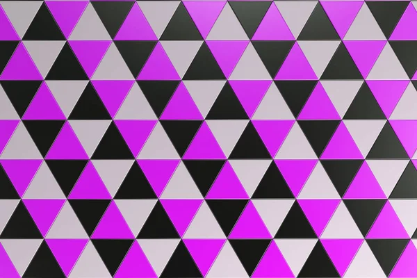 Siyah, beyaz ve mor üçgen prizmalar paterni — Stok fotoğraf