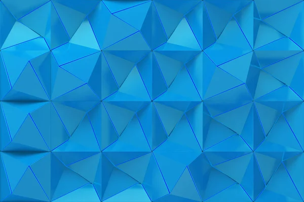 Pattern of blue pyramid shapes