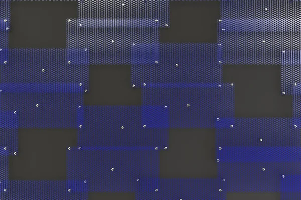 Синие круглые решетки на темно-сером фоне — стоковое фото