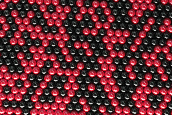 Patrón de esferas negras y rojas — Foto de Stock