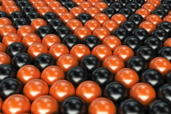 黒とオレンジ色の球のパターン — ストック写真