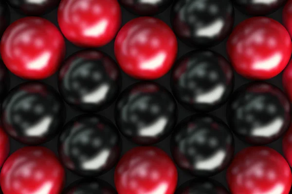 黒と赤の球のパターン — ストック写真