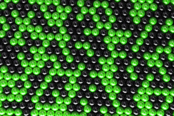 黒と緑の球のパターン — ストック写真