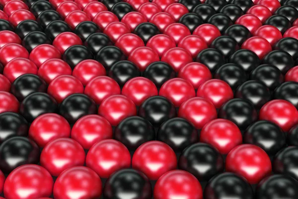 Muster schwarzer und roter Kugeln — Stockfoto
