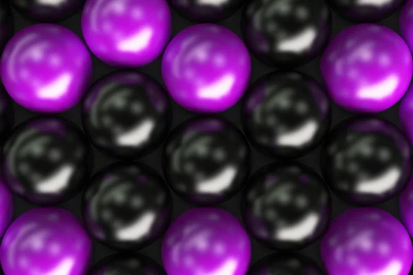 Padrão de esferas pretas e violetas — Fotografia de Stock