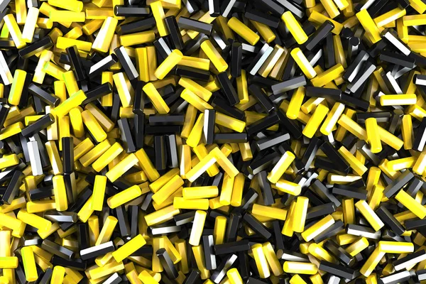 Egy halom fekete és sárga hatszög részletek — Stock Fotó