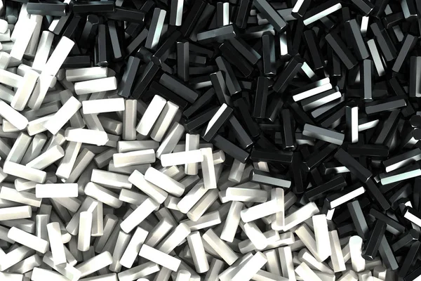 Egy halom szimmetrikusan elosztott fekete-fehér hatszög részletek — Stock Fotó