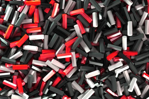 Egy halom fekete, fehér és piros hatszög részletek — Stock Fotó