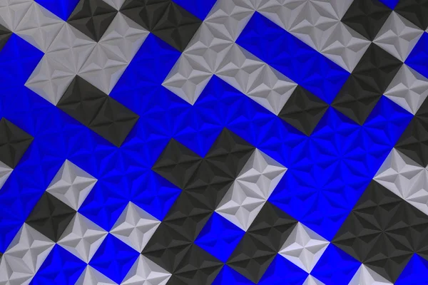 Vzorem tvarů černé, bílé a Modré pyramidy — Stock fotografie