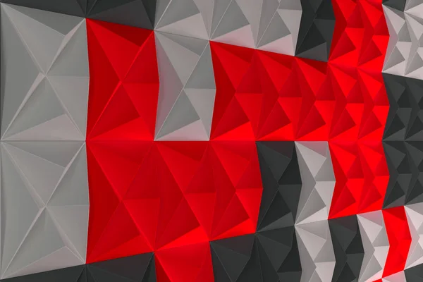 Patrón de formas piramidales negras, blancas y rojas — Foto de Stock