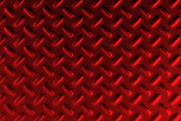 汚れた赤い格子縞鋼板 — ストック写真