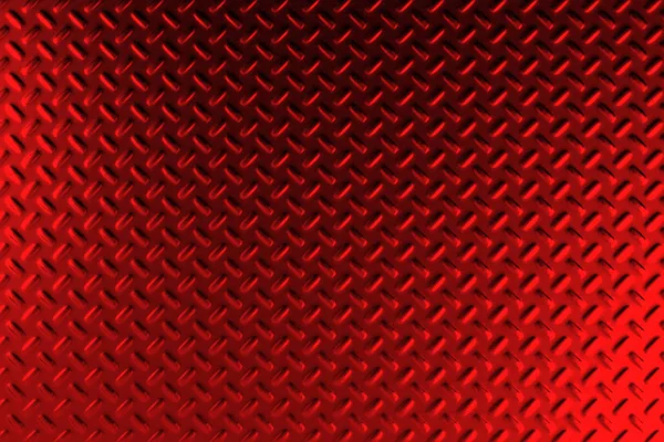 Red dirty checkered steel plate — Stock Photo, Image