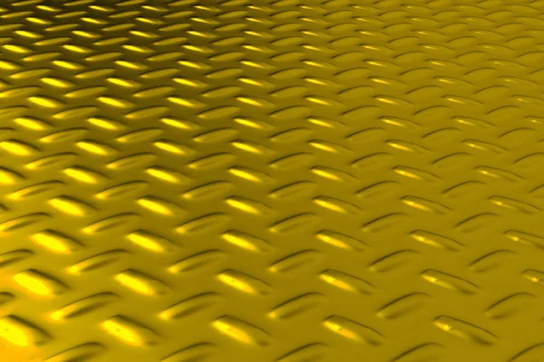 Gold schmutzig karierte Stahlplatte — Stockfoto